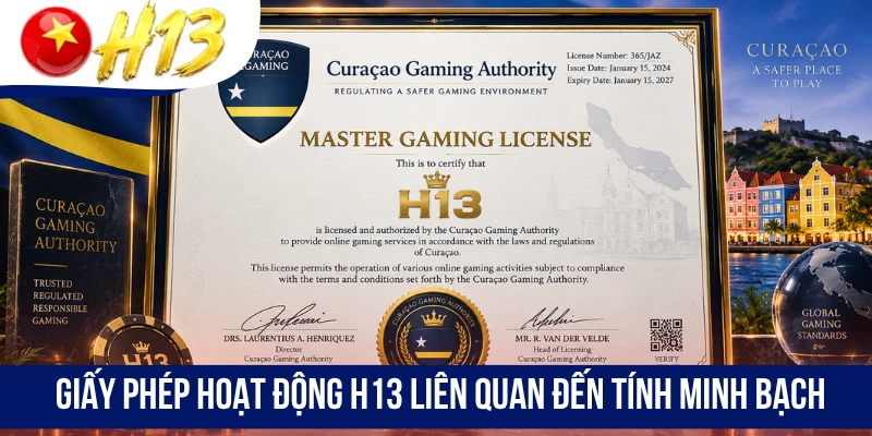 Giấy phép hoạt động H13 liên quan đến tính minh bạch
